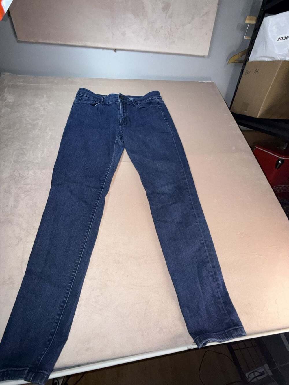 Ann Taylor Loft Super Skinny Dark Wash Stretch Denim Jeans Size 30/10 (A5-2060)